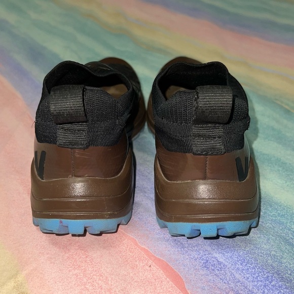 Rare VEJA AMELIE PICHARD Venturi SNEAKERS - BLACK/BROWN/AQUA women’s size 9 - Picture 7 of 11